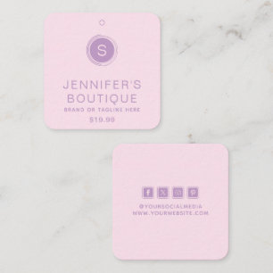 Clothing Tags Small Business Pink Lilac