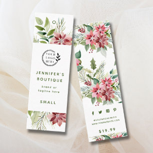 Clothing Tags Small Business Poinsettia Price Tag