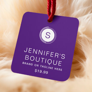 Clothing Tags Small Business Purple White