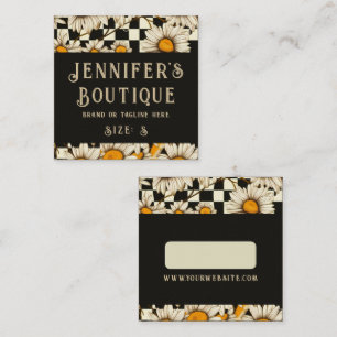 Clothing Tags Small Business Retro Groovy Daisy