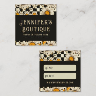 Clothing Tags Small Business Retro Groovy Daisy