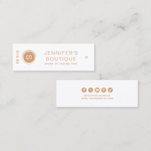 Clothing Tags Small Business Tan Price Tags