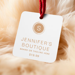 Clothing Tags Small Business Tan White