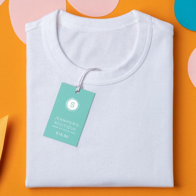 Clothing Tags Small Business Turquoise White (Creator Uploaded)
