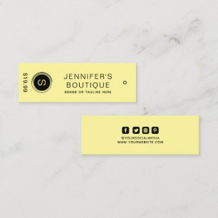 Clothing Tags Small Business Yellow Price Tag