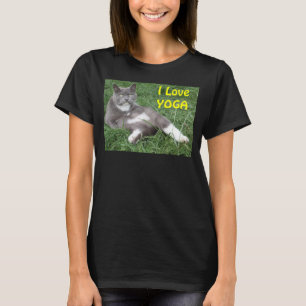 Clothing Women Cat I Love Yoga T-Shirt