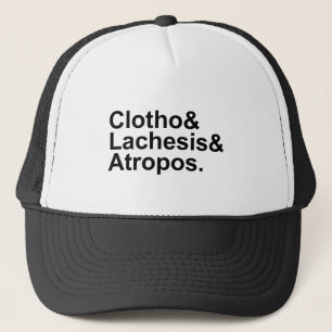 Clotho Lachesis Atropos   3 Fates of Greek Myth Trucker Hat