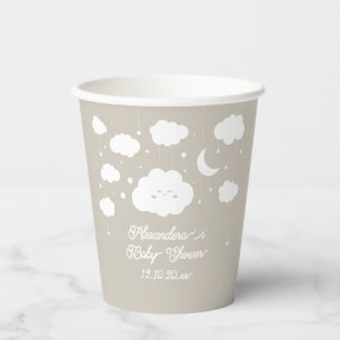 Cloud 9 baby shower paper cups
