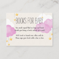Cloud 9 Baby Shower Pink Book Request