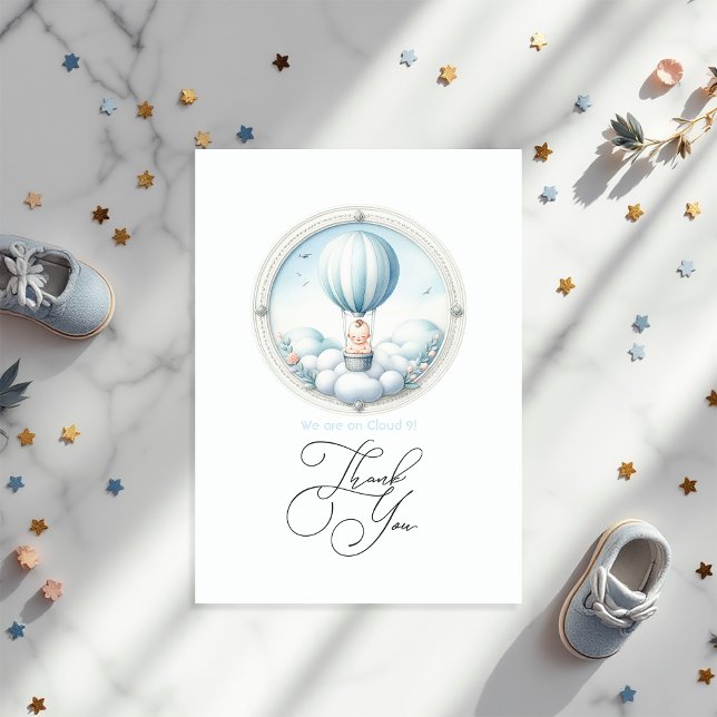 Cloud 9 Baby Shower Thank You Card (Creator Uploaded)
