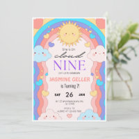 Cloud 9 Birthday invitation