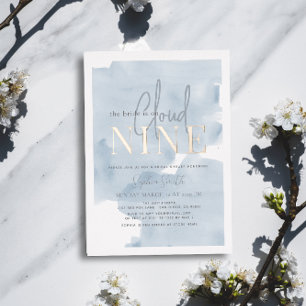 Cloud 9 Blue Sky Watercolor Bridal Shower