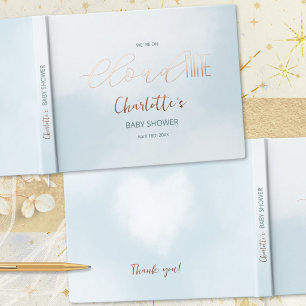 Cloud 9 Celestial Blue Baby Shower Guest Book