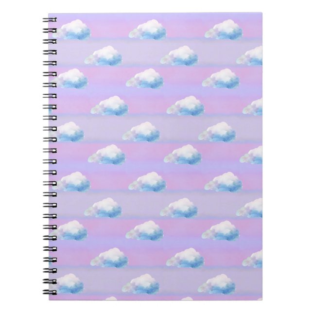Cloud 9 Cloudy Purple and Blue Notebook (Front)