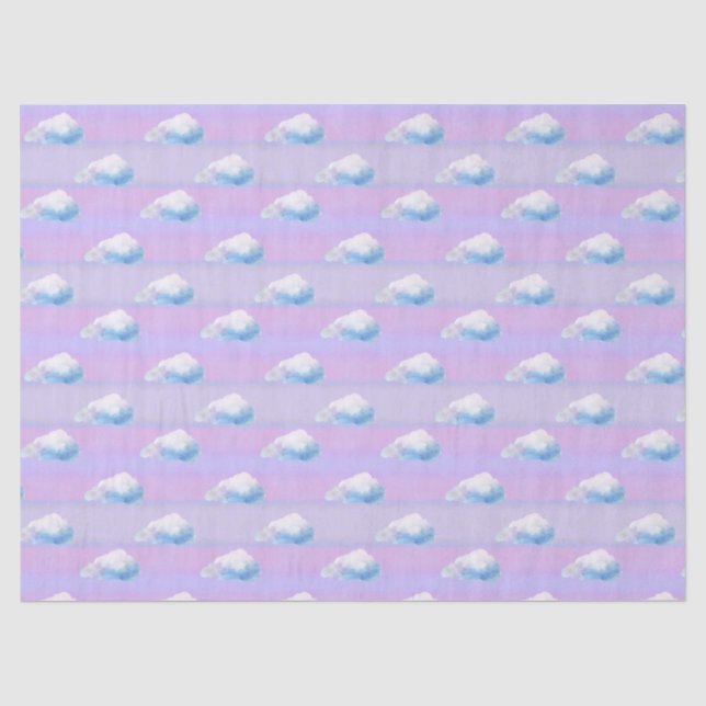 Cloud 9 Cloudy Purple and Blue Tissue Paper (Front)