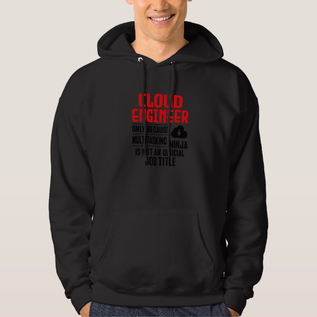 Cloud Administrator for a Cloud devops engineer  1 Hoodie (Front)