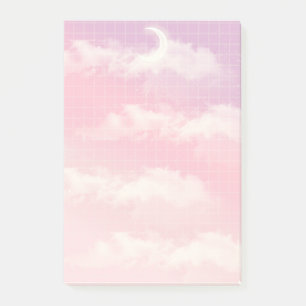 cloud aesthetic sky pastel star light crescent  post-it notes