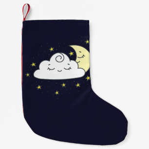 Cloud and Moon Small Christmas Stocking