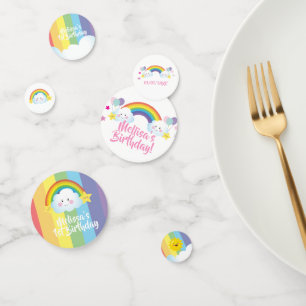 Cloud and Rainbow Children Birthday personalised Confetti