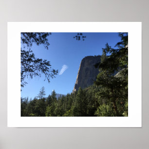 Cloud and Rock Yosemite Green Colour Photography Poster