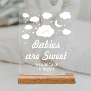 Cloud Baby Shower Favour Acrylic Sign
