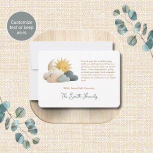 Cloud Baby Shower Theme Thank You Card