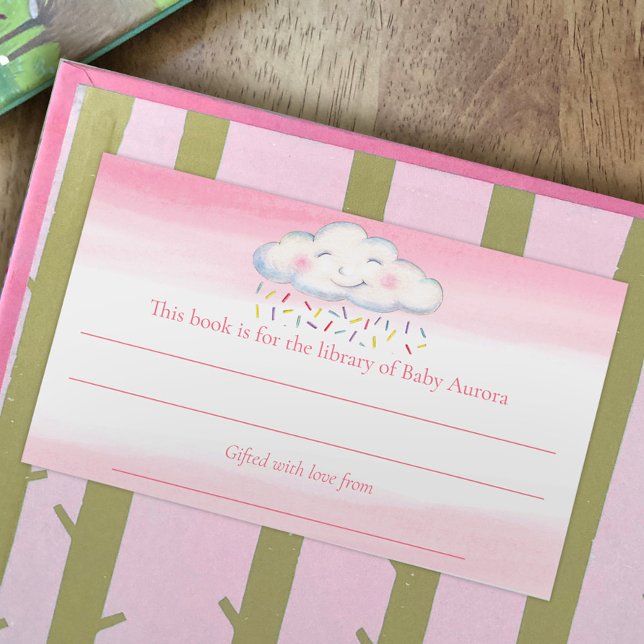 Cloud baby sprinkle pink sky book competition rectangular sticker (Creator Uploaded)
