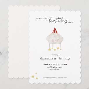 Cloud Birthday Party Invitation