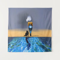 Cloud Blue Dress Detox Occult Dark Witchy AI Art