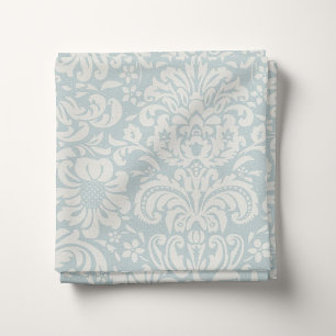 Cloud Blue Floral Damask Fabric