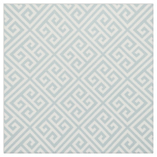 Cloud Blue Greek Key Fabric