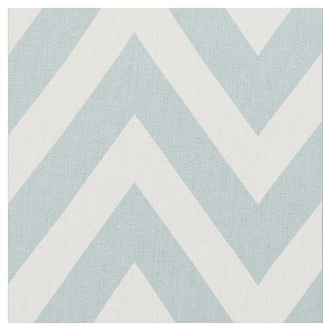 Cloud Blue Modern Chevron Large Scale Fabric (Close Up)