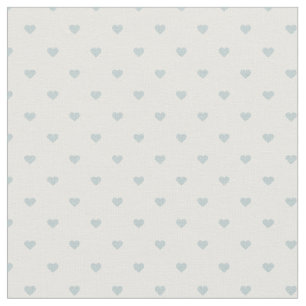 Cloud Blue Polka Dot Hearts Fabric