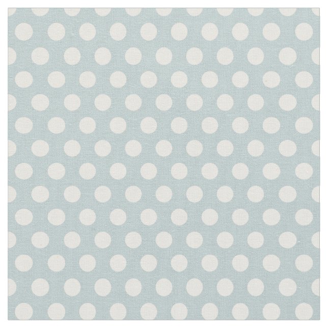 Cloud Blue Polka Dots Fabric (Close Up)