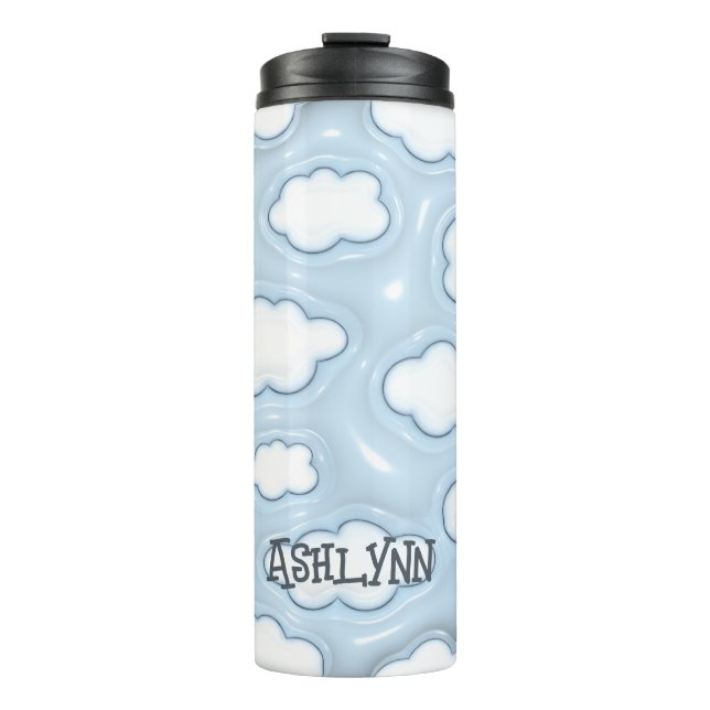Cloud Blue Sky Personalised Inflated 3D Tumbler  (Front)