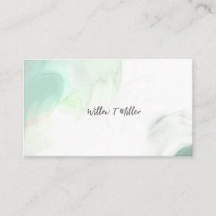 Cloud Blue Watercolor Vintage Business Cards