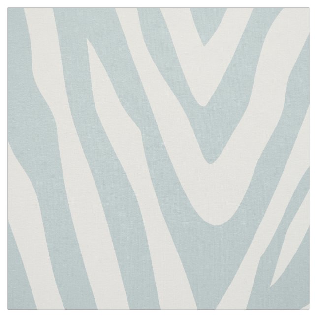 Cloud Blue Zebra Print Large Scale Fabric (Swatch)