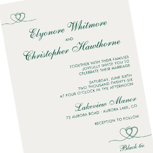 Cloud Bold Teal Modern Chic Mix and Match Wedding Invitation