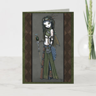 "Cloud Burst" Tribal Steampunk Aviatrix Fairy Card