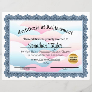 Cloud Certificate of Achievement