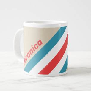 Cloud Chaser Stripes with Name Large Coffee Mug