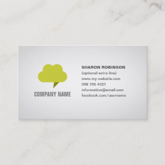 cloud computing business card with editable logo