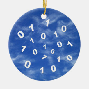 Cloud Computing Data Ceramic Tree Decoration