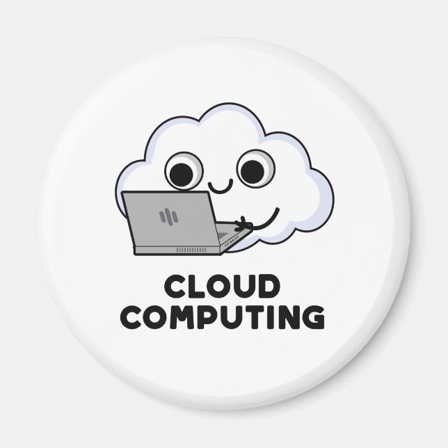 Cloud Computing Funny Computer Weather Pun Magnet (Front)