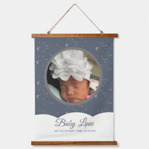 Cloud Constellation Faux Gold New Baby Hanging Tapestry