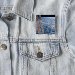 Cloud-Covered Tasman And Coral Seas. 15 Cm Square Badge