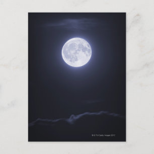 Cloud Covering Full Moon Postcard