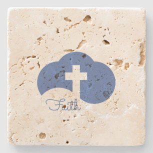 Cloud Cross Stone Coaster