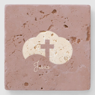 Cloud Cross Stone Coaster