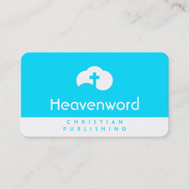 Cloud Cross (white) Business Card (Front)